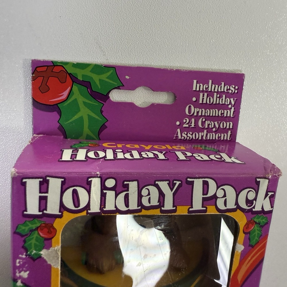 Vtg Crayola‎ Crayons Holiday Pack Christmas Bear Ornament 1996 NIB Collectible - Picture 5 of 10